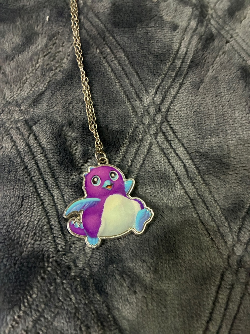 Purple Penguin Kids Necklace Cute Penguin Pendant